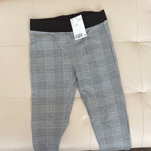 H&M Kids Black and Gray Plaid Leggings